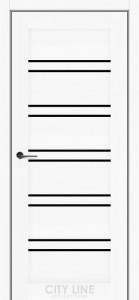 Дуб білий/Чорне скло  